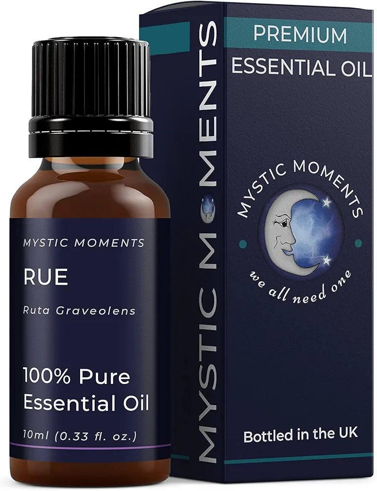 Mystic Moments | Rue Essential Oil 10ml - Pure & Natural oil for Diffusers, Aromatherapy & Massage Blends Vegan GMO Free