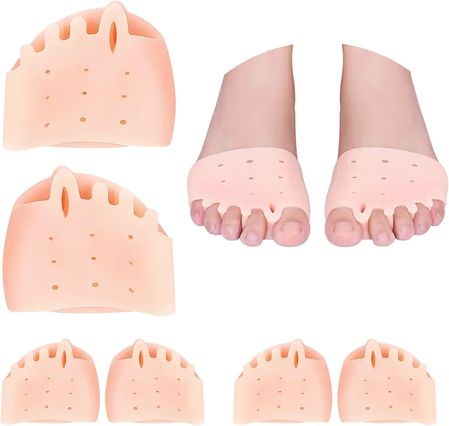 3 Pairs Metatarsal Gel Pads Ball of Foot Cushions Toe Separator Toe Spacers Big Toe Straighteners Bunion Corrector Cushion Mortons Neuroma Calluses Diabetic Feet Hammer Toe Blisters