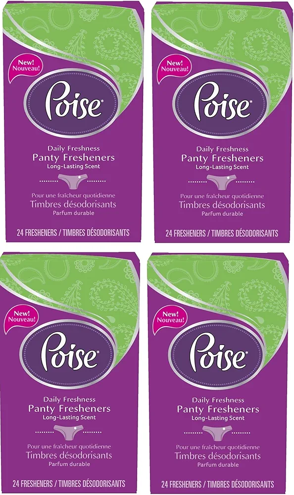 Poise Panty Fresheners, 24 Count (4 Pack)