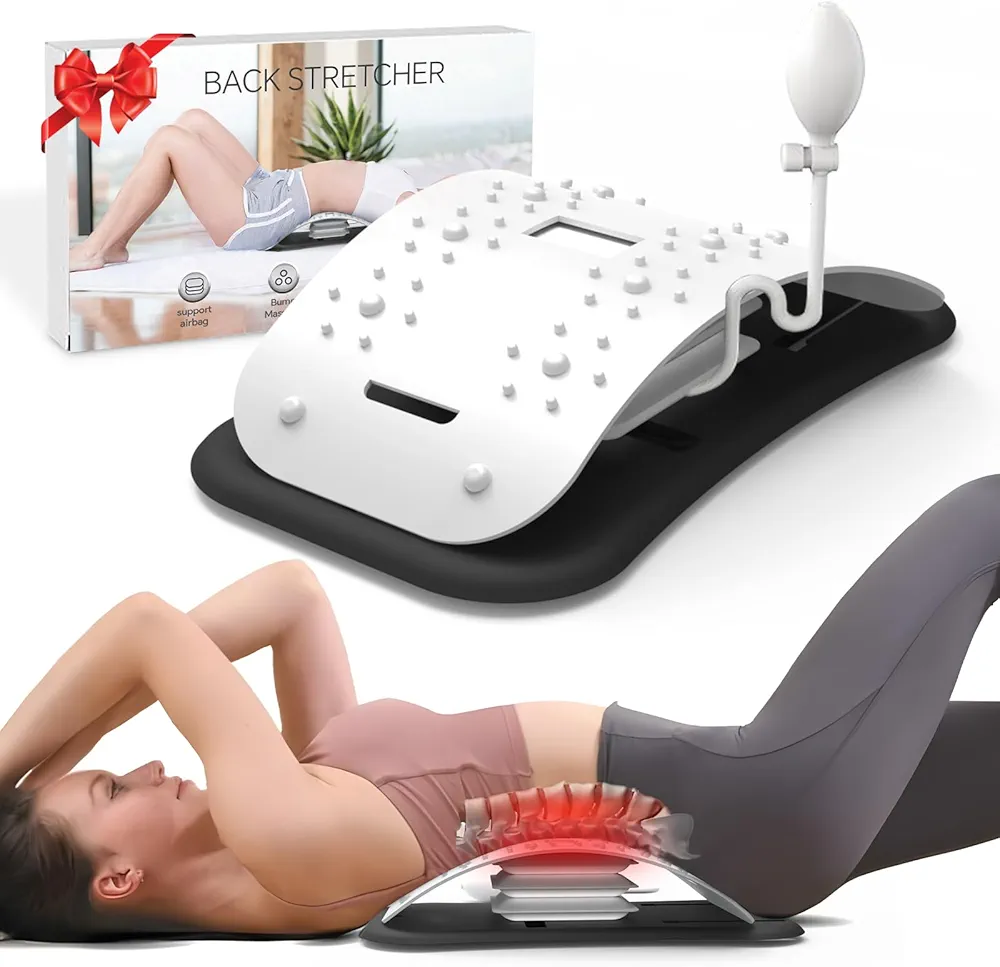 Back Massager for Pain Relief Deep Tissue - Back Stretcher for Lower Back Pain Relief,Back and Spinal Relaxation with 8 Magnet Relieve Lumbar Disc(Gifts for Women Men Mom Dad)