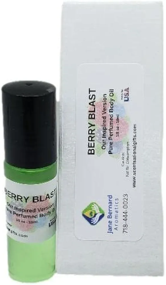 195 BERRY BLAST | Ladies Scent, Long Lasting Fragrance Perfume Body Oil_10ml_1/3 Oz Roll | Notes of Berries, Bergamot, Cherries and Vanilla (.333 FL Oz)