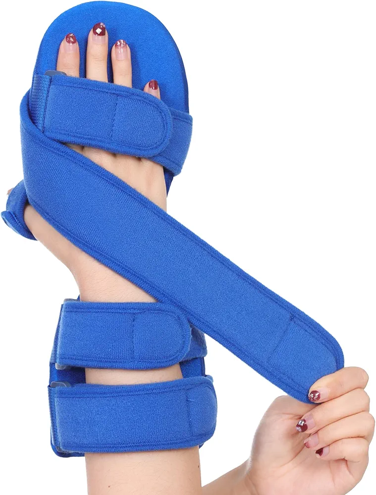 Resting Hand Splint, Stroke Hand Therapy Equipment, Hand Brace with Finger Support for Stroke Recovery Patients, Carpal Tunnel Syndrome, Arthritis, Tendinitis, Metacarpal Breaks