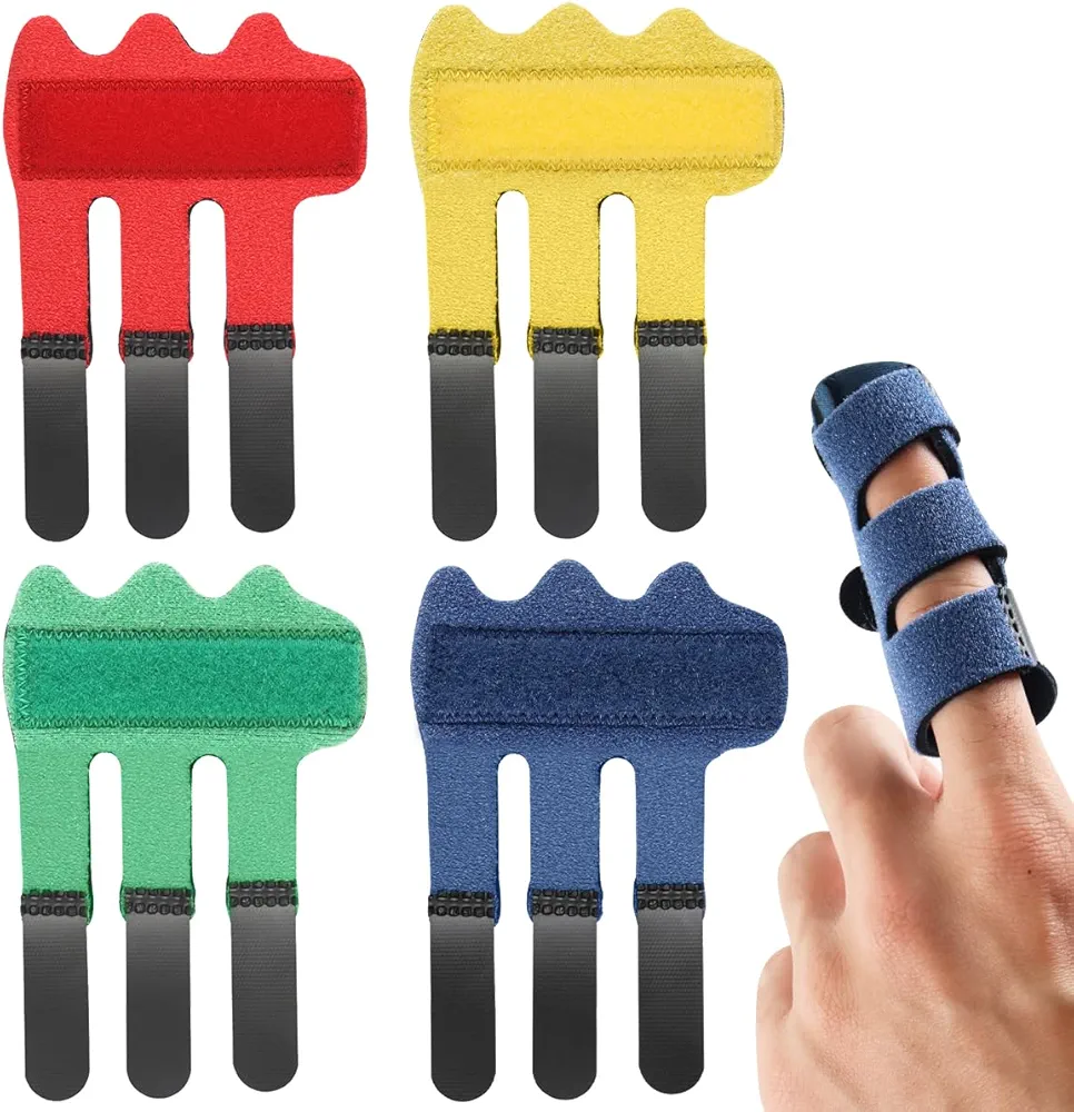 HOYDATE Trigger Finger Brace Support with 3 Adjustable Fixing Belt Upgraded Trigger Finger Splint Finger Straightener for Arthritis Broken Finger Protection Pain Relief Broken Fingers Straightening