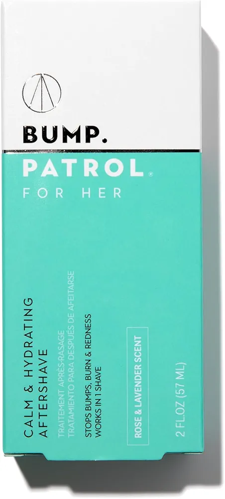 Bump Patrol For Her - Calm & Hydrating Aftershave for Women - Razor Bumps, Razor Burn, and Ingrown Hair Treatment for Bikini Area, Underarms, and Legs (2oz)