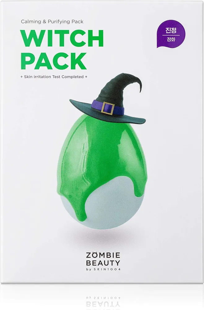 SKIN1004 Witch Pack (1box - 8ea) | Creamy Mud Pack with Green Tea, Water Calming Purifying Pore Care