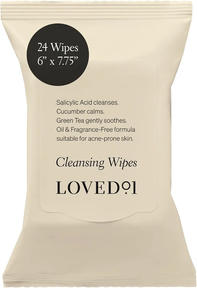 Face & Body Salicylic Acid Cleansing Wipes, John Legend Skincare, Oil & Fragrance-Free, No-Rinse, Suitable for Blemish-Prone Skin, 24 wipes