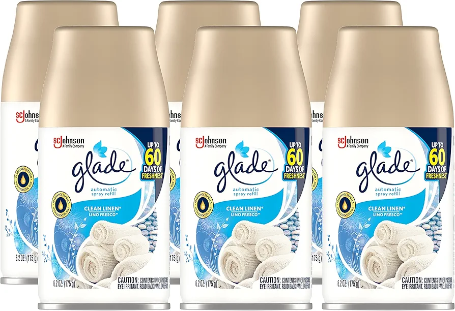 Glade Automatic Spray Refill - Clean Linen 6.2 oz. (Pack of 6)