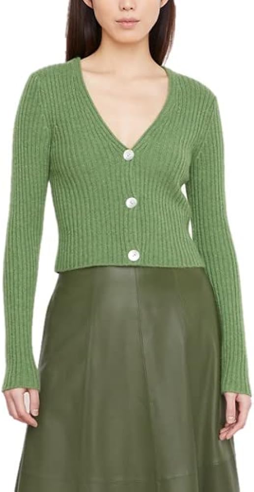 Vince Women's Ribbed Button Front Cardigan