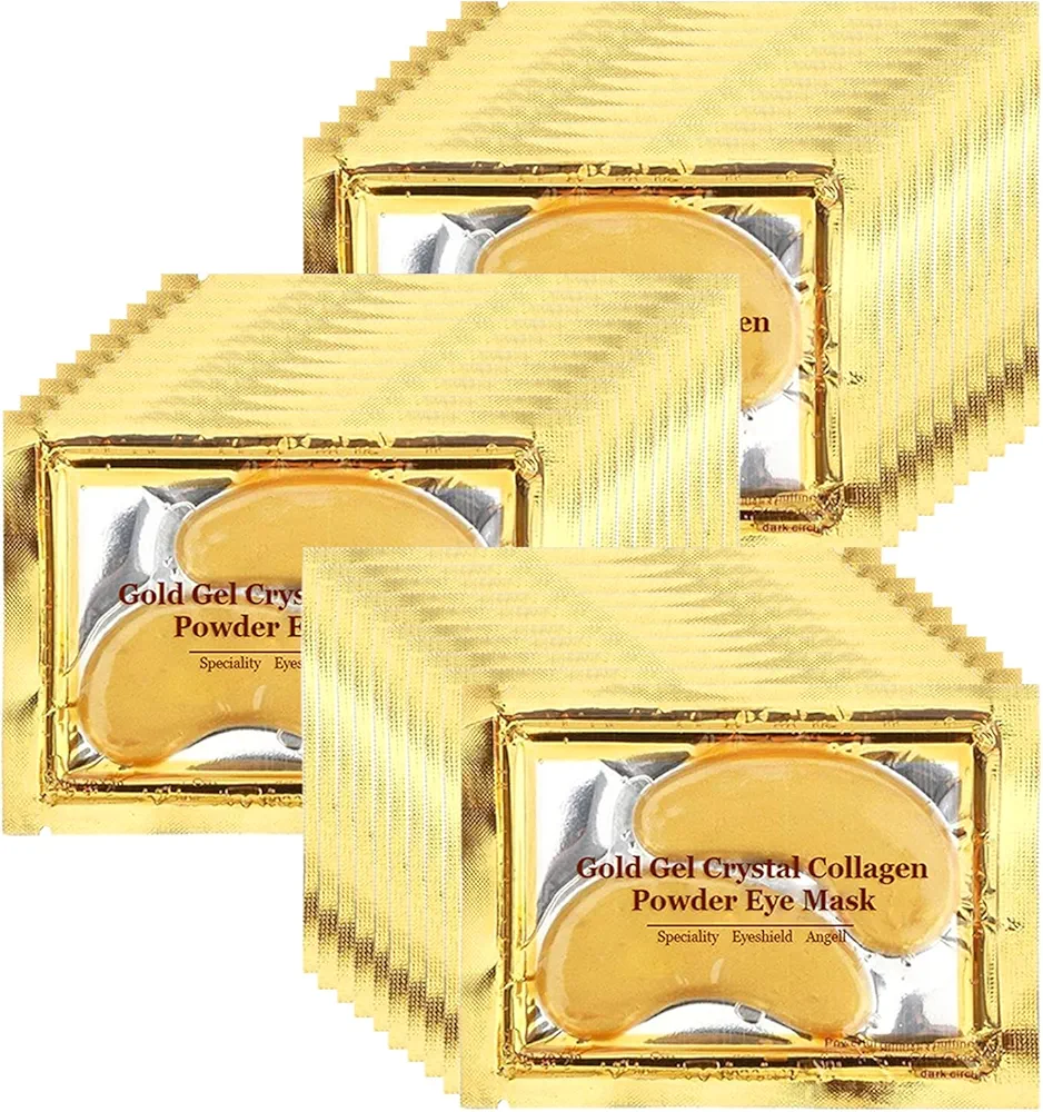 Adofect 30 Paris Under Eye Patches 24k Gold Under Eye Mask for Puffy Eyes and Dark Circles Treatments, Under Eye Bags Treatment Collagen Gel Pads for Beauty & Personal Care, Gold