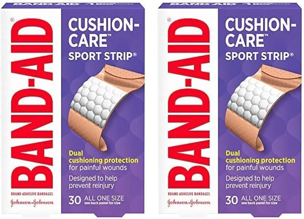 Band-Aid Brand Adhesive Bandages, Sport Strip/Extra Wide, 30 Count (Pack of 2)