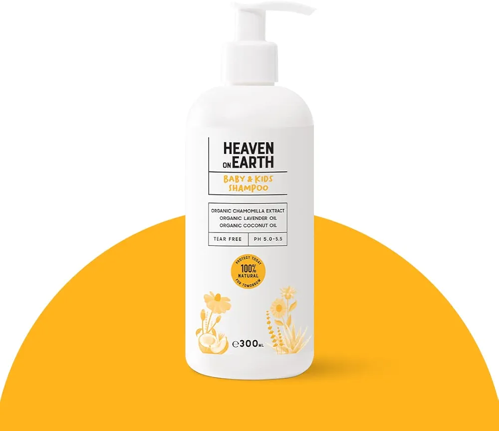 Heaven on Earth - Baby Shampoo and Body Wash, Natural Plant Based Tear Free Shampoo for Kids & Toddlers, Ideal Cradle Cap, Paraben Sulfate Gluten Free, Lavender Calm, 10.1 FL Oz