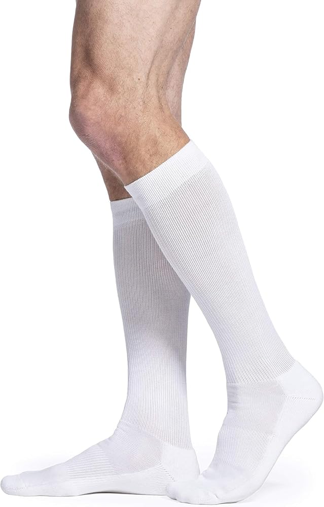 SIGVARIS Men’s Motion Cushioned Cotton 360 Closed Toe Calf-High Socks 20-30mmHg