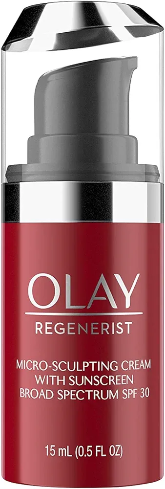 Olay Regenerist Micro-Sculpting Cream Face Moisturizer with Sunscreen, SPF 30, Trial Size 0.5 oz