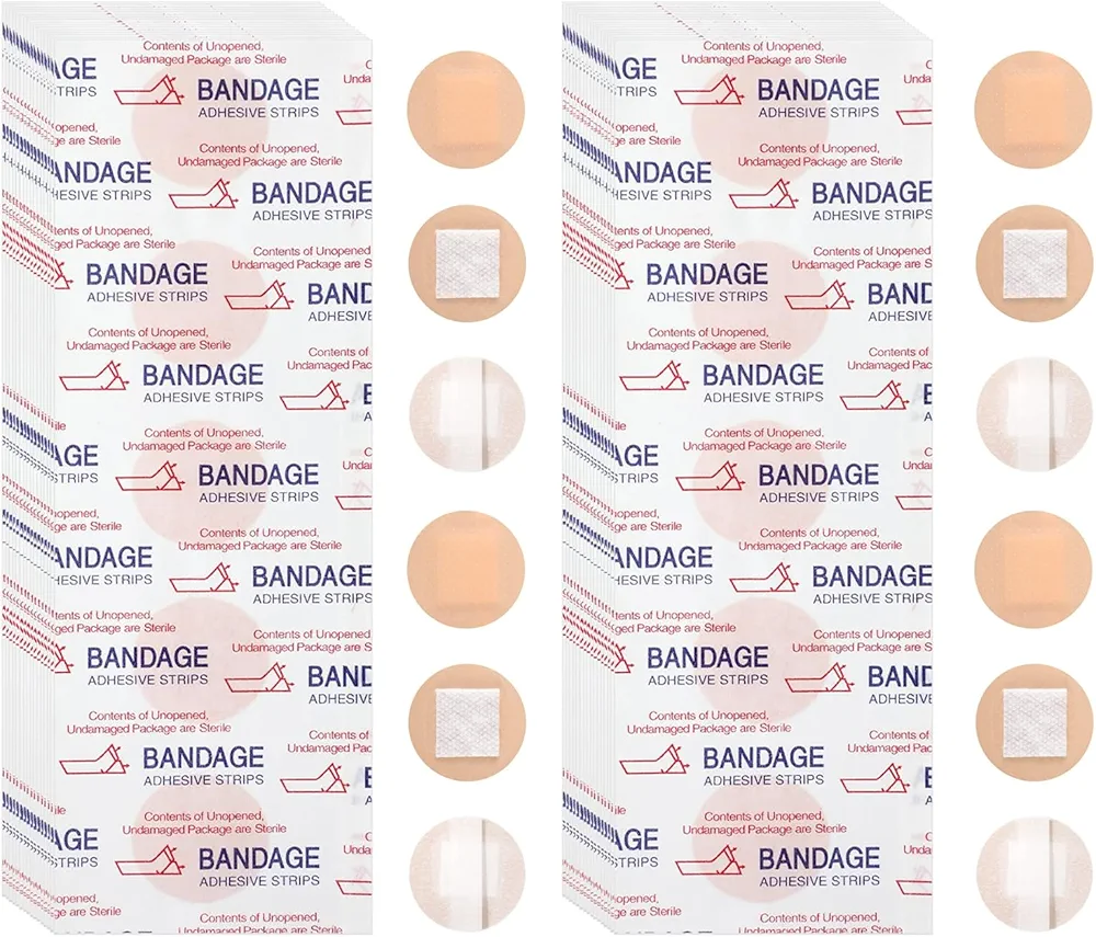 400Pcs Self Adhesive Round Bandage,Flexible Fabric Self Adhesive Bandage for Small Wound Care and Hiding Skin Spots,0.87 inch Diameter (400pc)