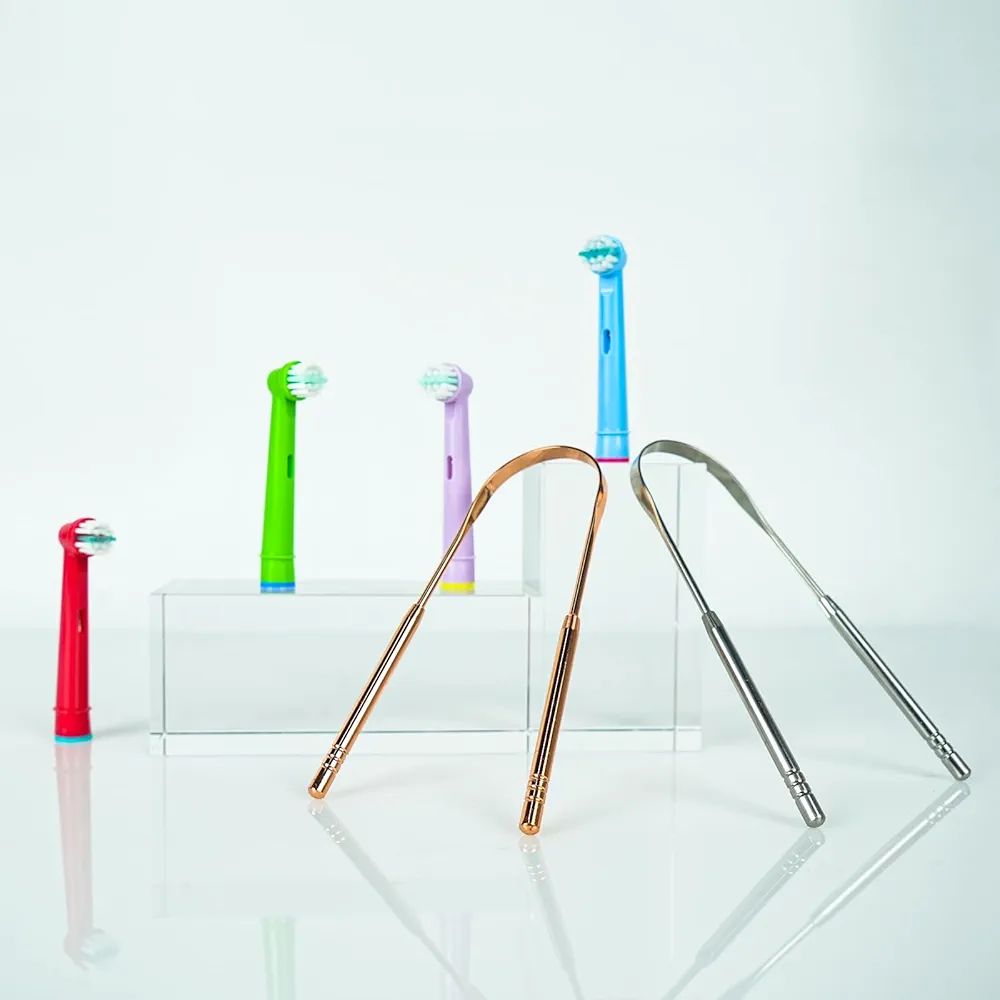 Tongue Scraper+Kid Toothbrush Heads