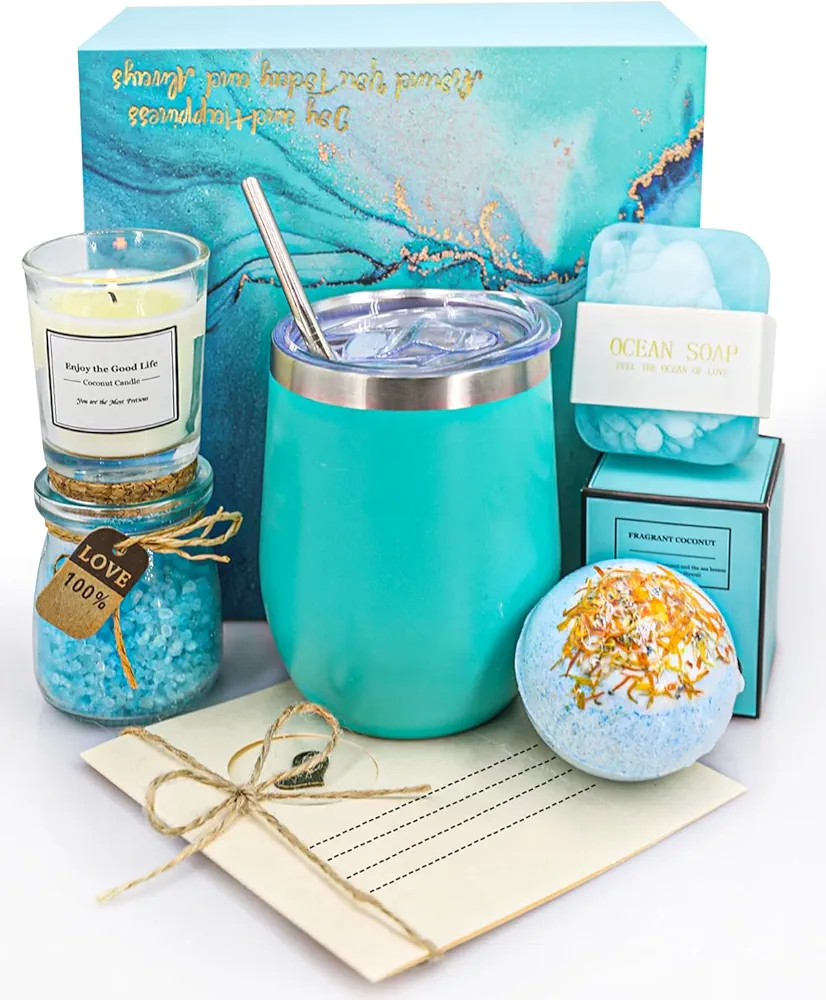 Birthday Gifts for Women, Mothers Day Gifts - Bath Relaxing Spa Gift Basket Set, Self Care Gifts Unique Anniversary Gifts Idea for Mom Women Her Best Friends Sister Wife Girlfriend Coworker Teacher