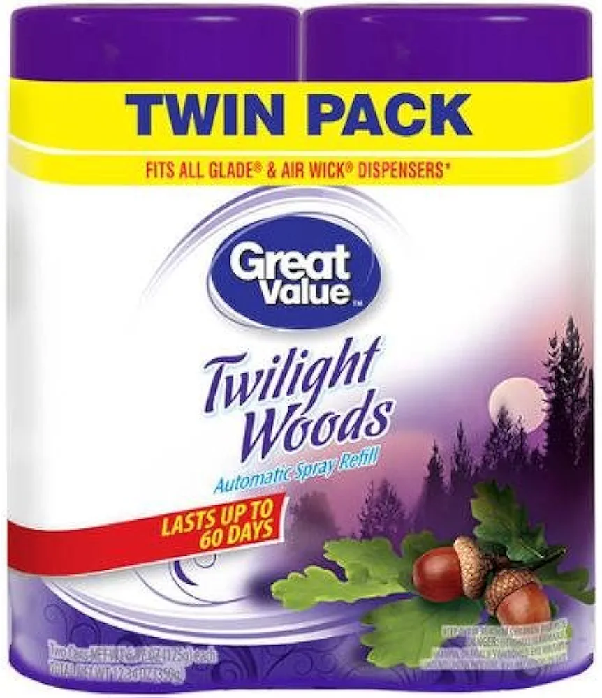 Great Value Twilight Woods Automatic Spray Refills, 6.17 oz, 2 count