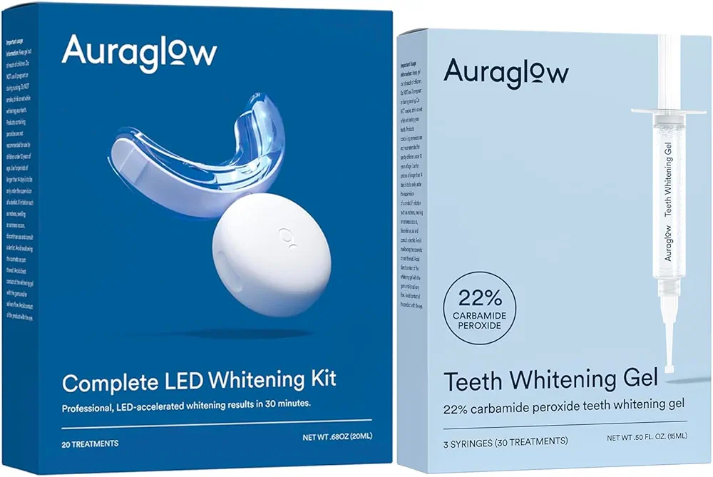 Auraglow Complete LED Kit & 22% Whitening Gel