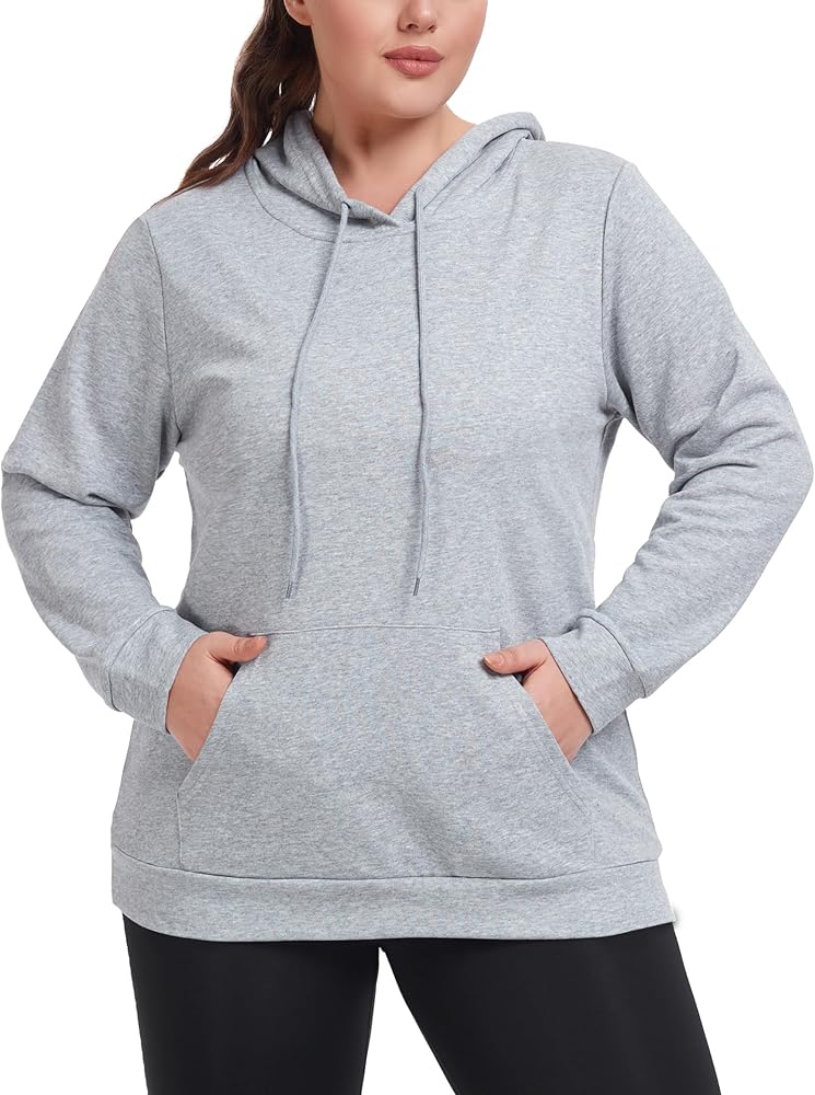 COOTRY Plus Size Hoodies for Women Long Sleeve Casual Sweatshirt Athletic Workout Pullover Fall Clothes