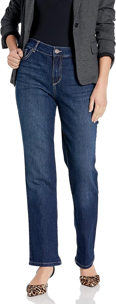 Bandolino Women's Mandie Signature Fit 5 Pocket Jean, Greenwich, 8 Short