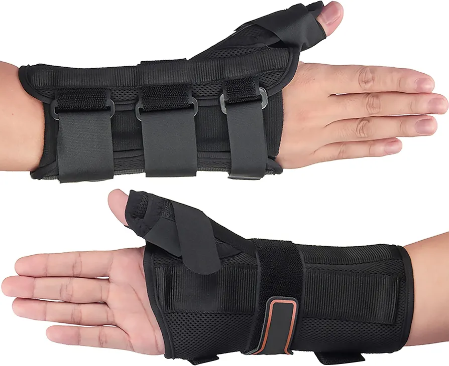 kefit Wrist Brace with Thumb Spica Splint Wrist Support Thumb Spica Thumb Support for Arthritis, Sprains, Carpal Tunnel Pain, Tendonitis (Right,M)