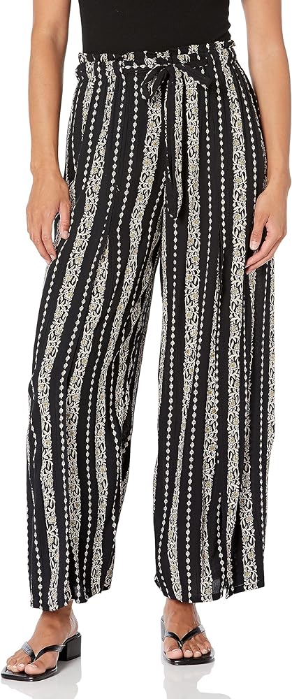 Angie Women's Tie Waist Pants with Slits