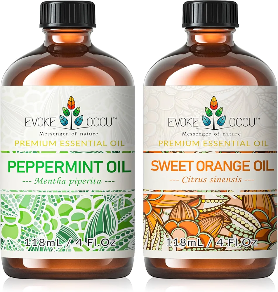 EVOKE OCCU Peppermint Essential Oil and Sweet Orange Essential Oil - 4 Fl Oz