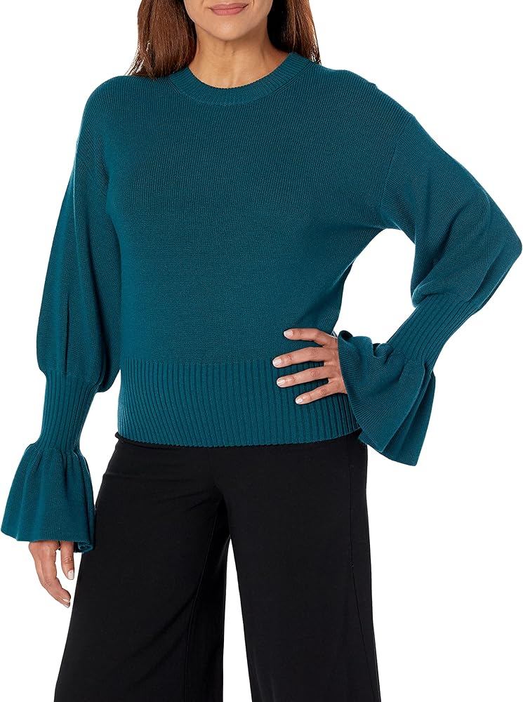 Trina Turk Women's Ruffled Sleeve Sweater