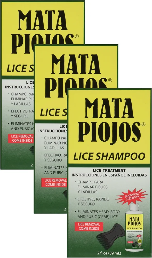 Lice and Nit Treatment Shampoo, For Kids and Adults, 2 FL Oz, Bottle (Pack of 3)