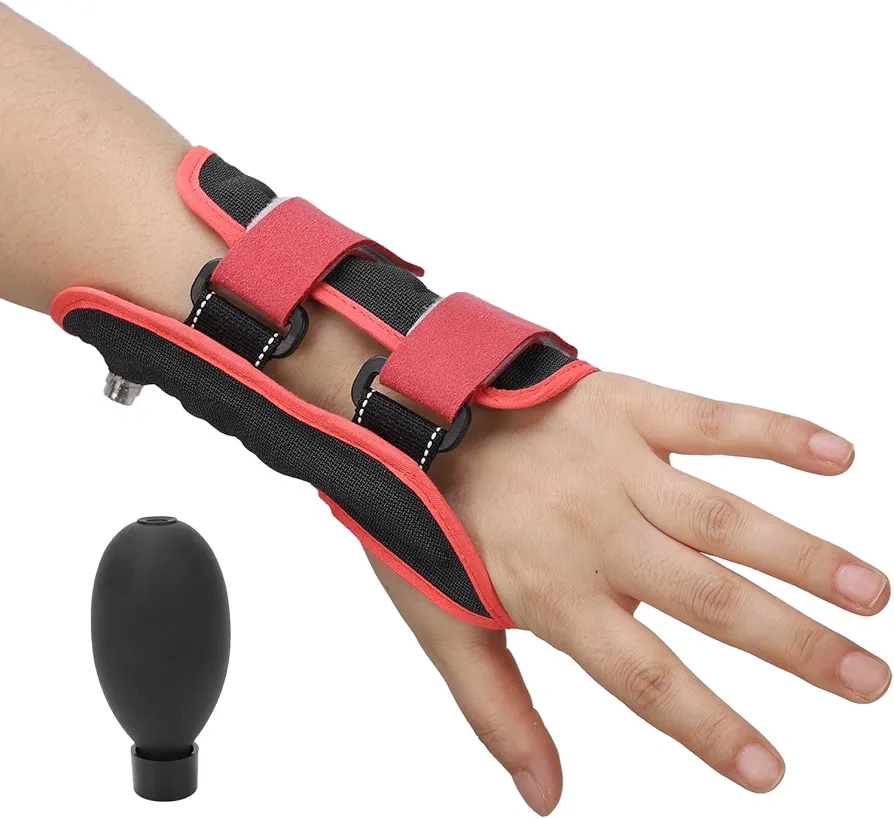 ANGGREK Carpal Tunnel Wrist Brace, Adjustable Inflation Compression Wrist Support Wrist Night Sleep Support Brace Wrist Splint for Hand Injuries(Left Handed)