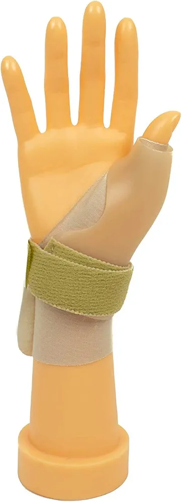 Rolyan Rigid Thumb Spica Splint, Right Large, Thumb Immobilizer with Wrist Strap, Thumb Splint Immobilizes CMC and MCP of Thumb, Polypropylene Brace for Thumb Muscle and Joint Support