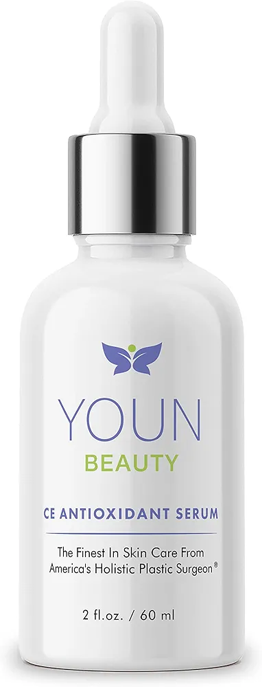 YOUN Beauty 20% Vitamin C Face Serum with Hyaluronic Acid, Ferulic Acid and Vitamin E by Holistic Plastic Surgeon Dr. Anthony Youn – Antioxidant Serum for Face for Skin Hydration, 2 Oz