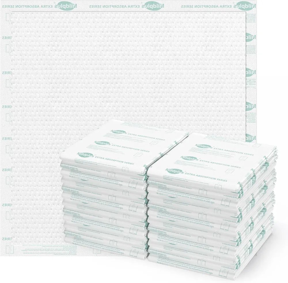 Heavy Duty Underpads 40"X40" Super Sized Chucks Pads 180 Grams Disposable Bed Pads with Strength Cloth Backing Extra Absorption Pads for Incontinence (100X100CM, 10 Count)