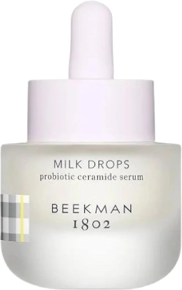 Beekman 1802 Milk Drops Ceramides Face Serum - Hyaluronic Acid, Squalane & Goat Milk - Fragrance Free - Boosts Radiance - Cruelty Free