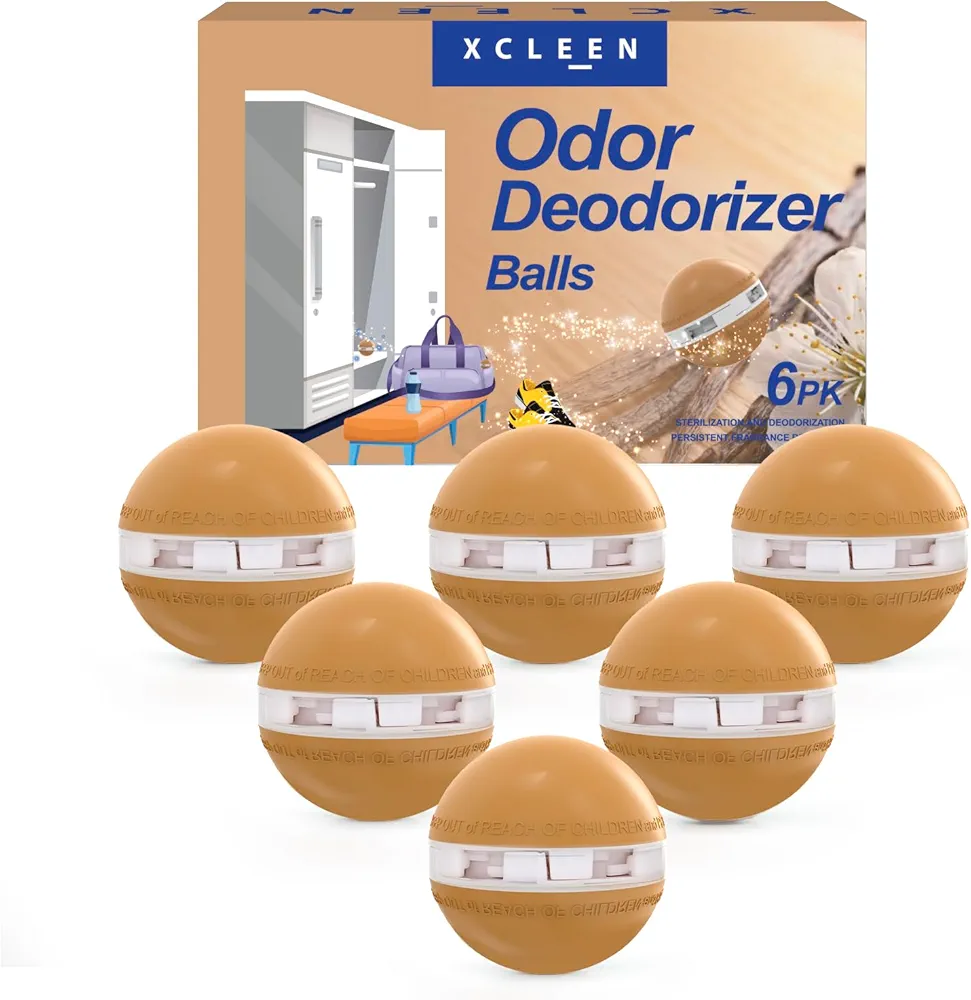 Odor Deodorizer Balls for Small Space, Vanilla and Bubble Gum Scent 6 Pack, Long Lasting Odor Eliminator Air Freshener Twist Ball With Essential Oil, Stocking Stuffers Christmas Decor