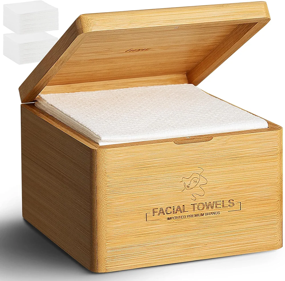 Clean Facial Towels,1 Box with 120 Ct Disposable Face Towels - Premium Facial Cleansing Cloths & Towelettes, Perfect for Skincare Routine - Biodegradable, Travel-friendly, and Eco-friendly