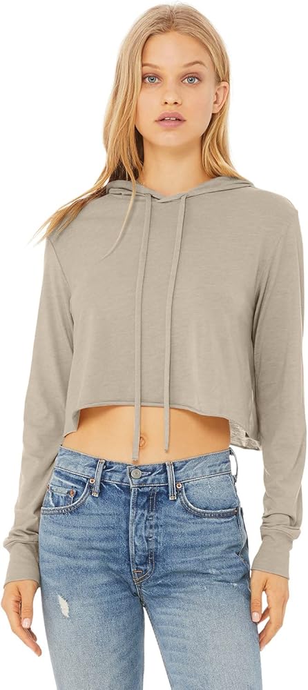 Bella Canvas Womens Fast Fashion Cropped Long-Sleeve Hoodie (8512)