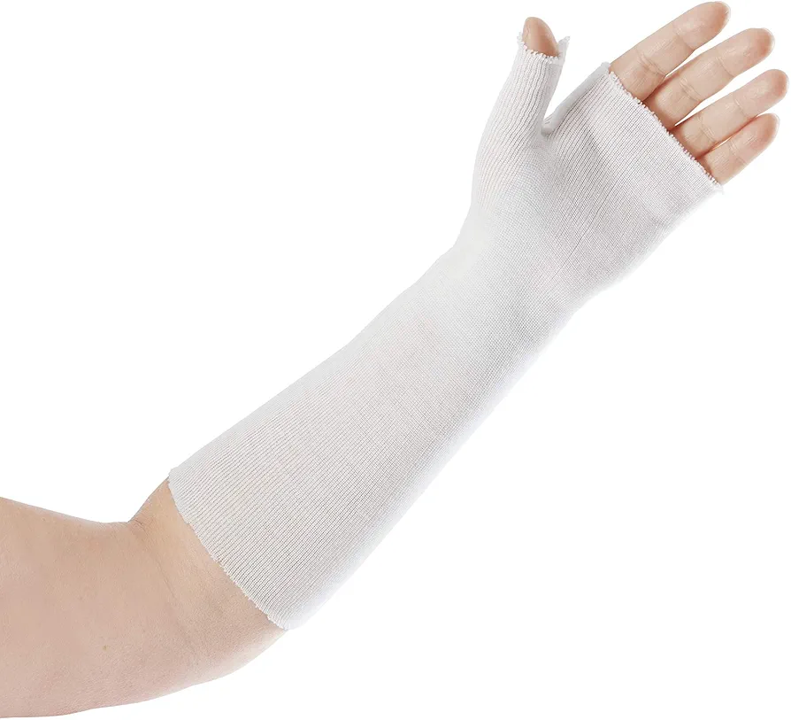 Rolyan Thumb Spica Stockinette, Stockinette Tubing, Cotton Stockinette for Pre-Wrap Use, Cotton Wrist Sleeve for Skin Protection Under Splints, Splint Fabrication Liner, Pack of 10, Size Small