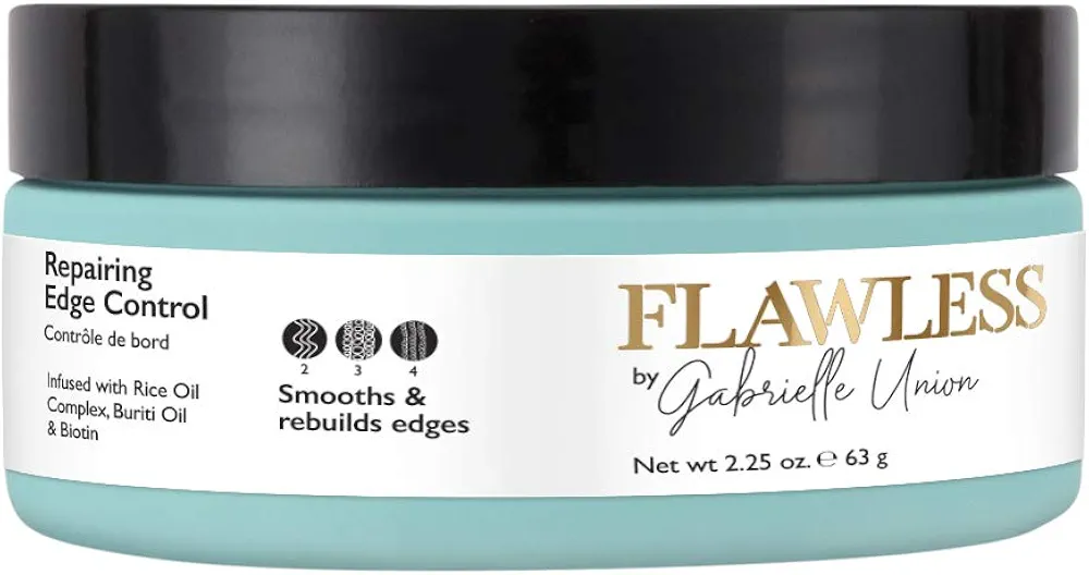 Flawless by Gabrielle Union - Repairing Edge Control, with Biotin and Rice Oil Complex for Curly and Coily Hair, 2.25 OZ