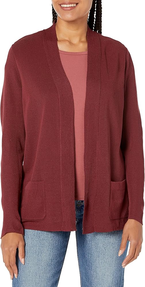 Jones New York Women's Open Front Cardi W/Rib Placket