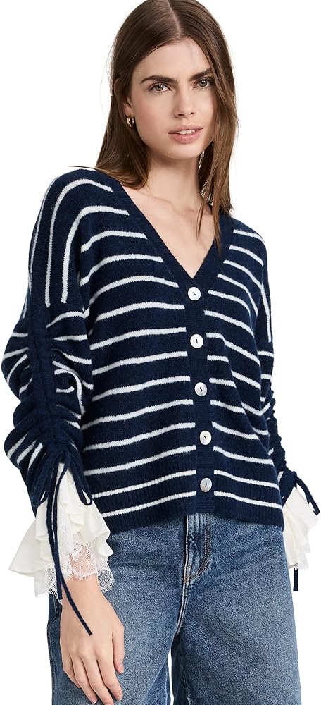 Cinq à Sept Women's Striped Atlas Cardigan