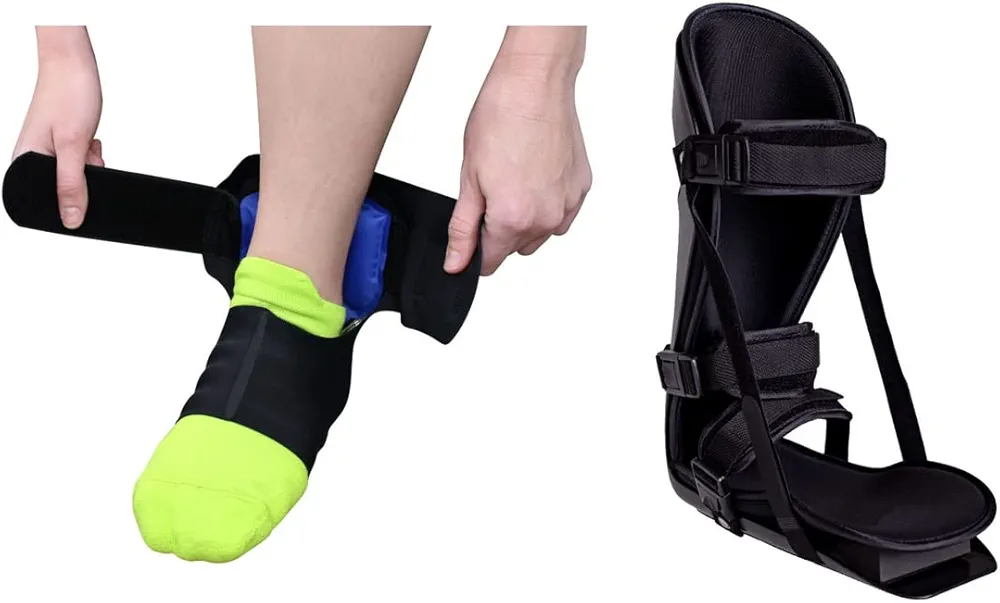 Brace Direct Air Foot Wrap (Small) + Posterior Night Splint (Small)- for Plantar Fasciitis, Achilles Tendinitis, Heel Pain and Drop Foot​ for Right or Left Foot, Men or Women