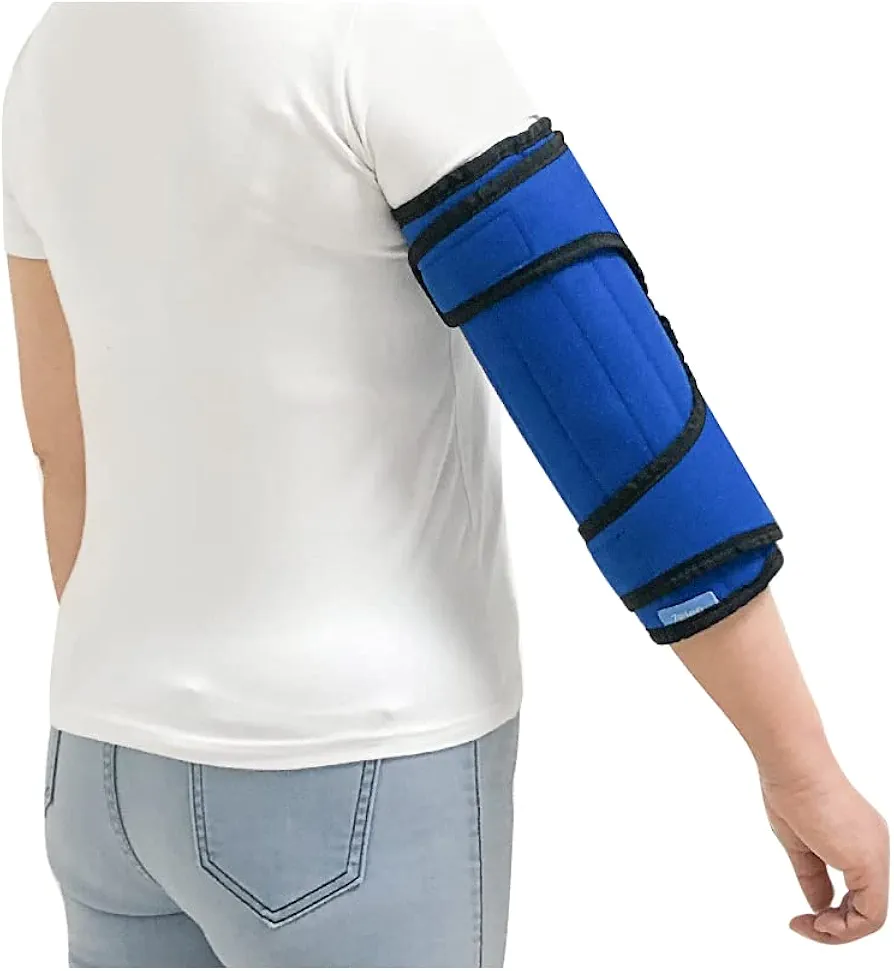 Zelen Elbow Splint Immobilizer Elbow Brace Support Cubital Tunnel Syndrome Brace Night Elbow Ulnar Nerve Splint for Sleeping Arm Stabilizer Brace for Tendonitis Arthritis (Large)