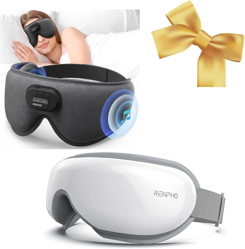 RENPHO Sleep Headphones & Eyeris 1 Eye Massager