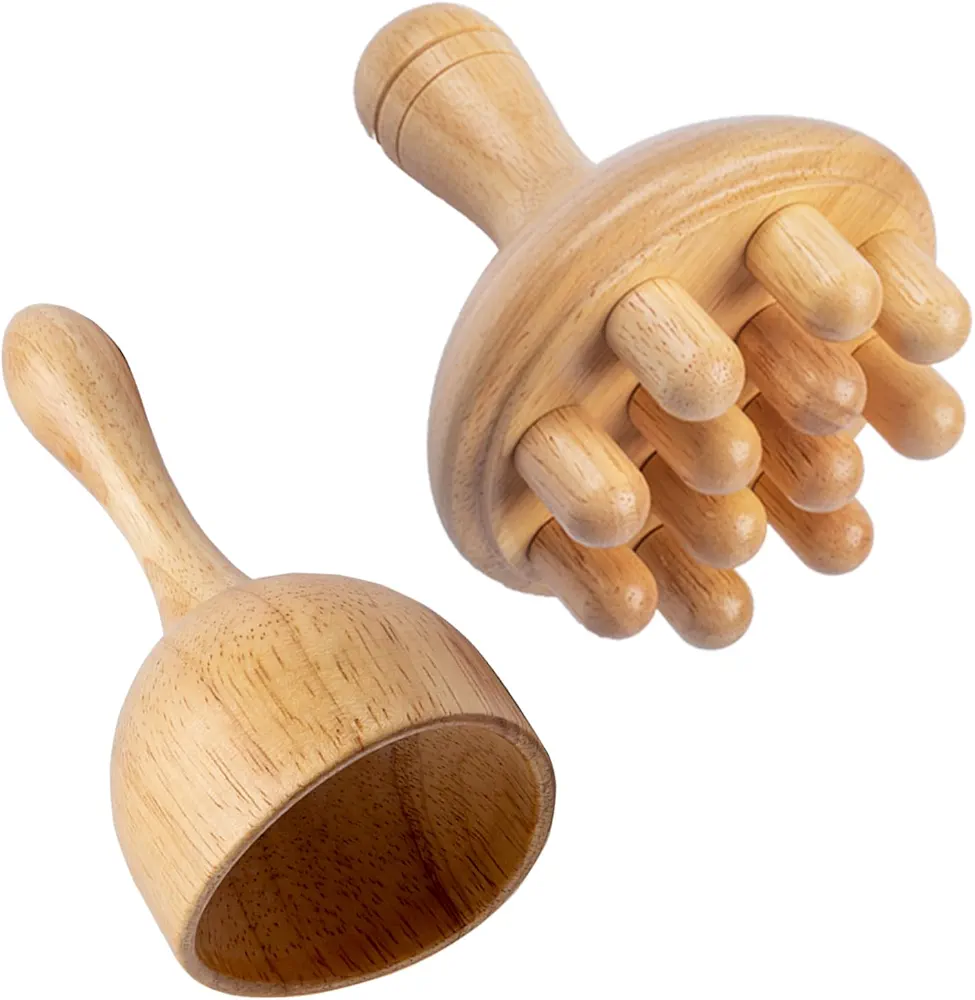 Wood Therapy Mushroom Massage Tools, Wooden Mushroom Massager, Anti Cellulite Lymphatic Drainage Therapy Massage Cup Tools for Body Shaping