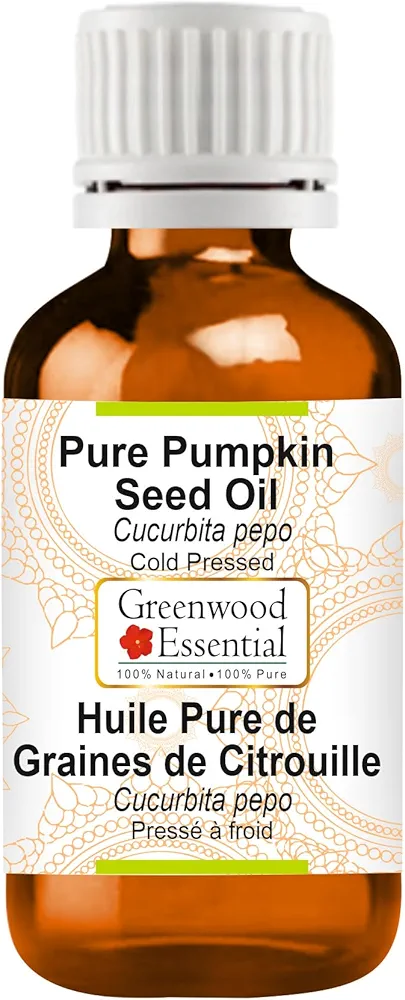 Pure Pumpkin Seed Oil (Cucurbita pepo) 100% Natural Therapeutic Grade Cold Pressed for Personal Care 15ml (0.50 oz)