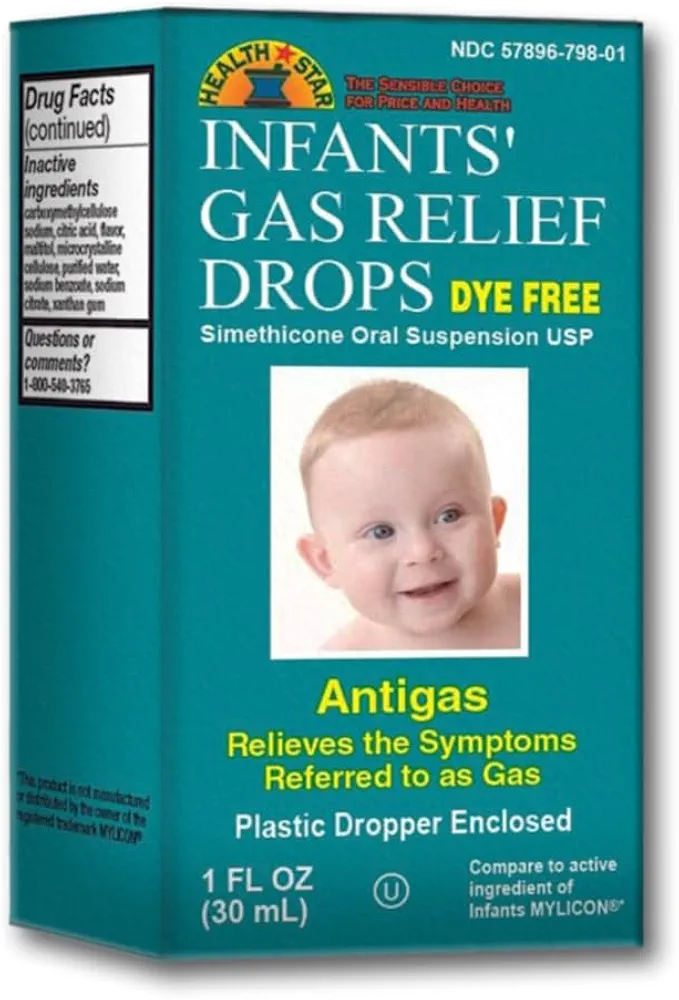 GeriCare Infants’ Gas Relief Drops Simethicone Drops for Infants, Relieves Stomach Discomfort, Safe & Gentle 20mg Drops, Child Anti-Gas 1 Fl Oz (Pack of 1)