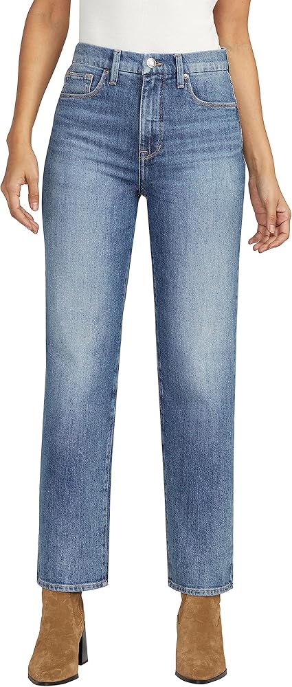 JAG Women's Rachel High Rise Relaxed Tapered Leg Jeans