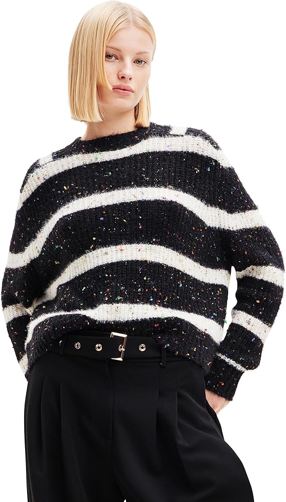 Desigual Women's Woman Flat Knit Thick Gauge Pullover