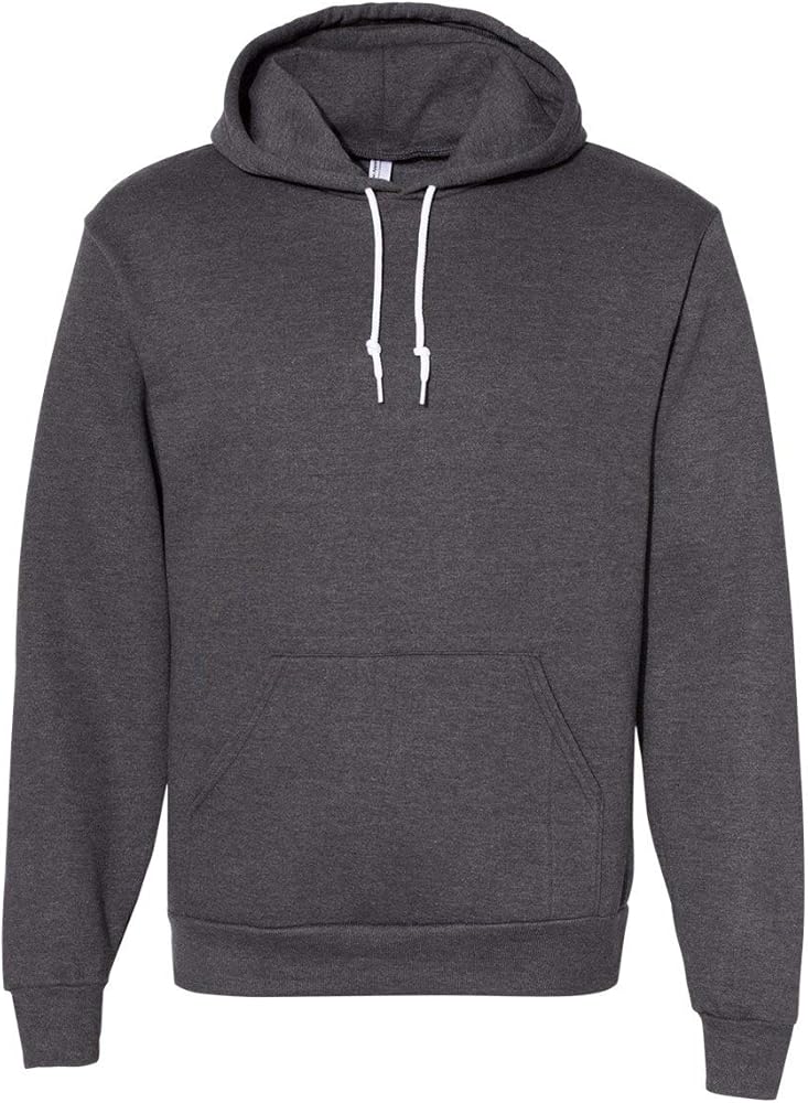 American Apparel Flex Fleece Unisex Drop-Shoulder Hoodie, XS, Dark Heather Grey